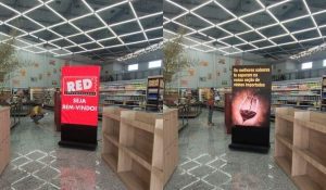 Totem de Led Red Supermercado