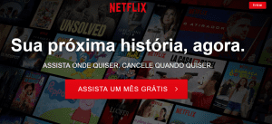 exemplo de call to action Netflix